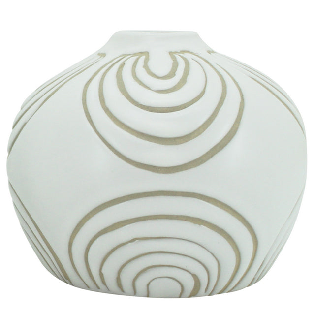 Gifts Vase Homewares Mirrors Ludic Vessel White 13X11Cm
