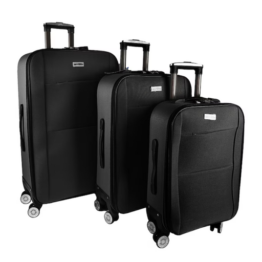 Soft Case Luggage Set of 3 - Black