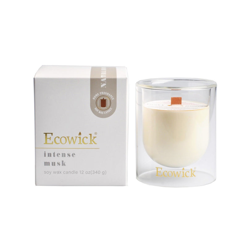 Lantern shaped jar holding Intense Musk scented wax