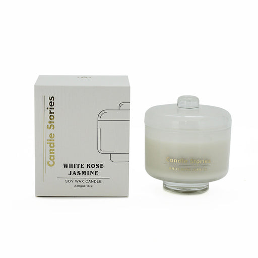 Jar holding White Rose and Jasmine scented wax