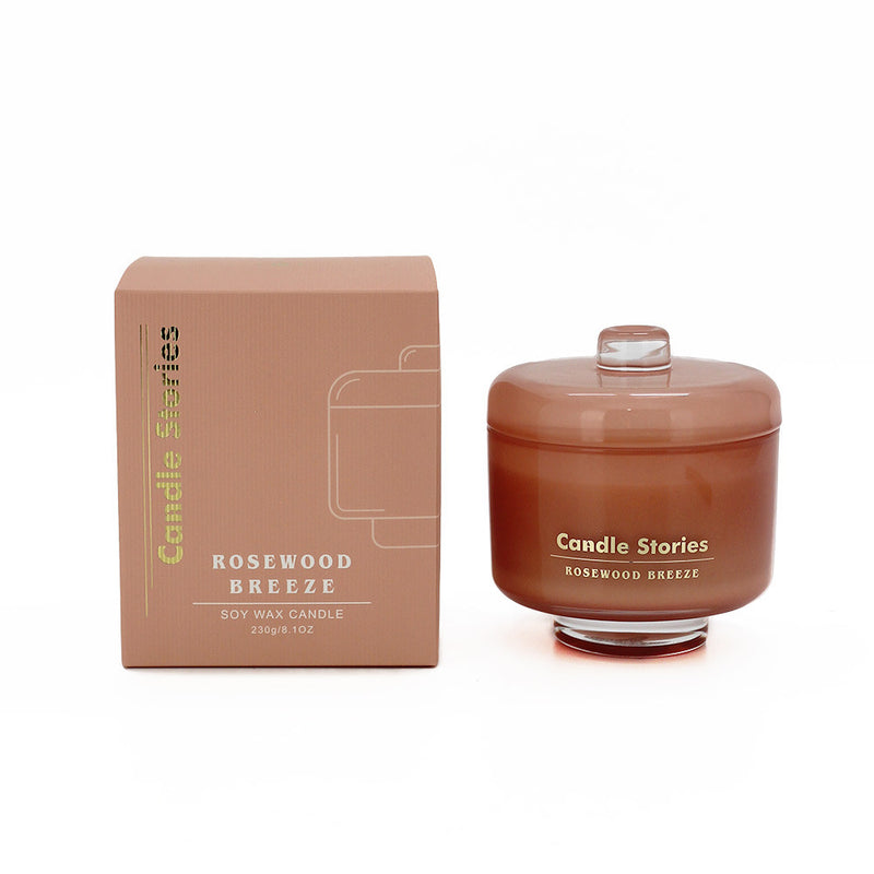 Jar holding Rosewood Breeze scented wax