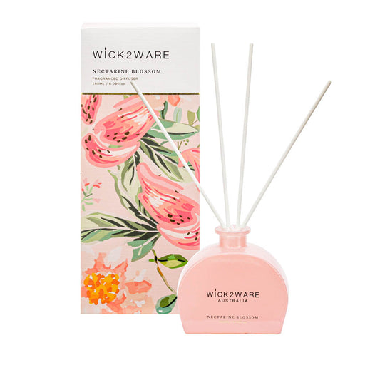 Floral themed vessel dispensing Nectarine Blosom fragrance