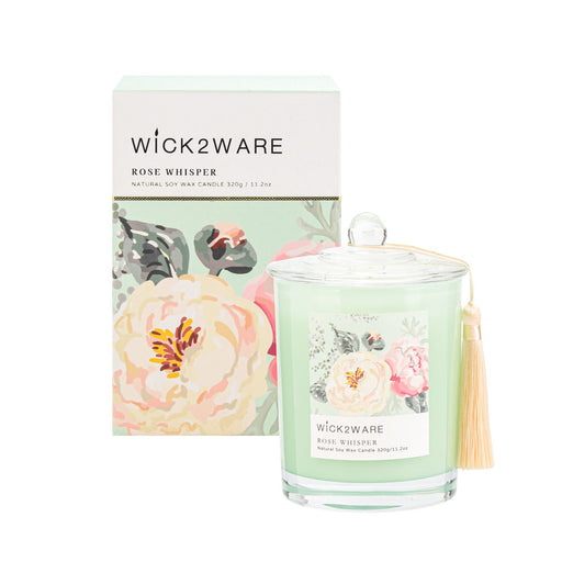 Large jar holding Rose Whisper scented wax