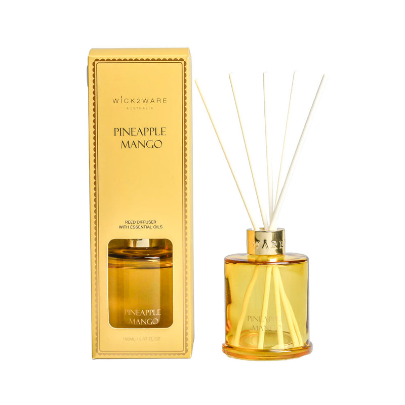 Yellow bottle dispensing Pineapple Mango fragrance
