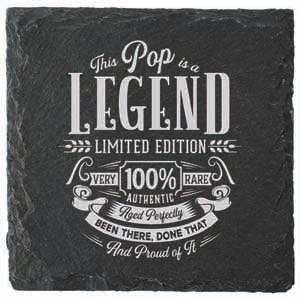 Pop message coaster, protective finish