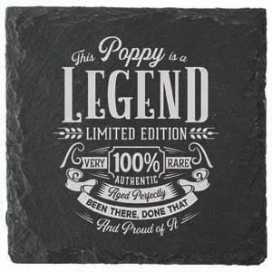 Poppy message coaster, protective surface