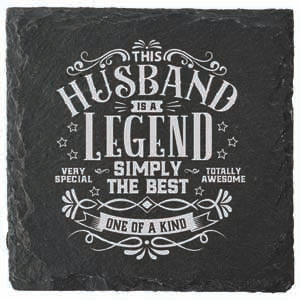 Husband themed coaster, moisture resistant