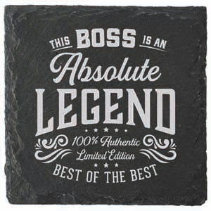 Boss message coaster, desk friendly