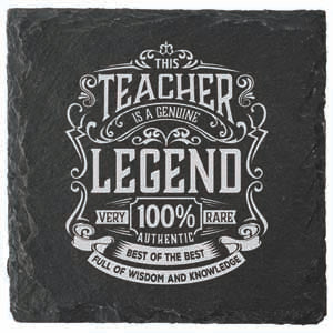 Teacher appreciation coaster, moisture resistant