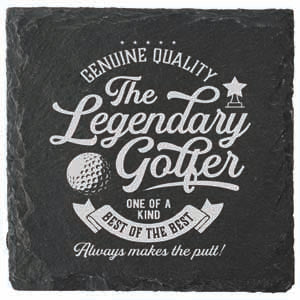Golf themed drink coaster, protective surface