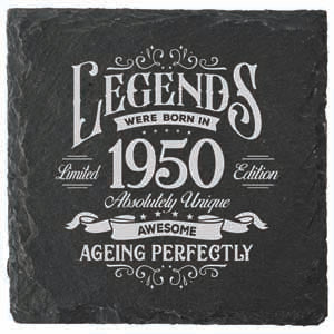 1950 printed drink coaster, moisture resistant