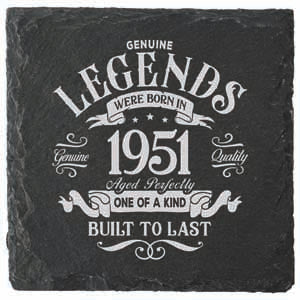 Year 1951 printed drink coaster