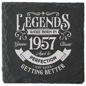 Year 1957 printed coaster