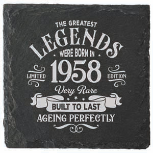 Coaster with 1958 year graphic