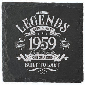 Coaster featuring 1959 in bold type