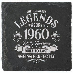 Coaster printed with 1960 year