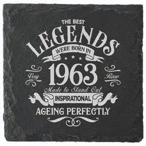 Year 1963 printed drink coaster