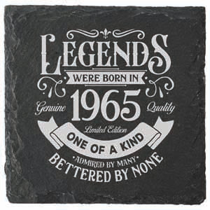 Coaster with 1965 year typography
