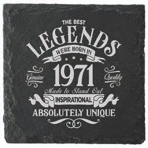 1971 milestone year printed coaster