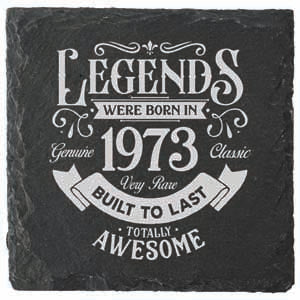 Coaster with 1973 year print