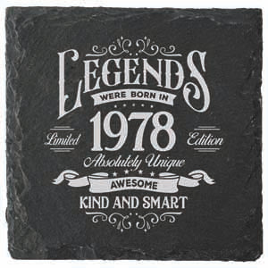 Coaster featuring bold 1978 year graphic