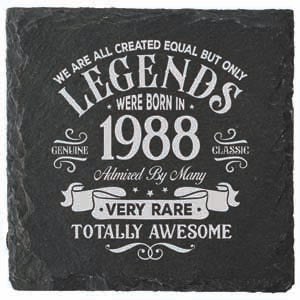 Coaster with 1988 year graphic