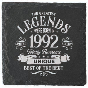 Coaster printed with the year 1992
