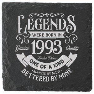 1993 year coaster with bold graphic