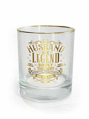 Husband themed tumbler with clean romantic graphic