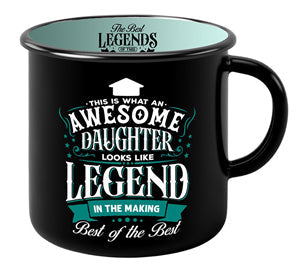 Daughter themed ceramic mug with positive message