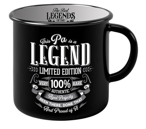 Ceramic mug for Pa with warm, bold lettering