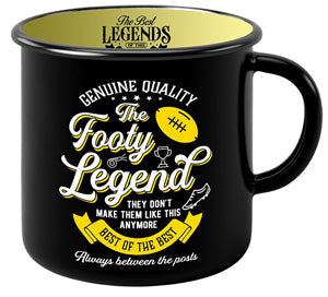 Football themed ceramic mug with bold statement design