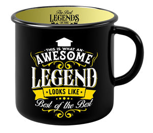 Mug with “Awesome Legend” statement in bold lettering