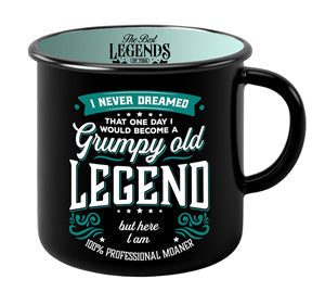 Humorous grumpy themed ceramic mug with bold text