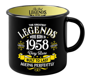Mug featuring 1958 in bold, retro inspired typography