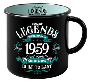 Ceramic mug with 1959 printed in bold numerals