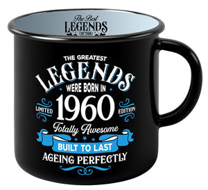 1960 year ceramic mug with high contrast print