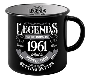1961 year ceramic mug with crisp typography