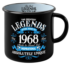 Ceramic mug highlighting the year 1968 in bold print