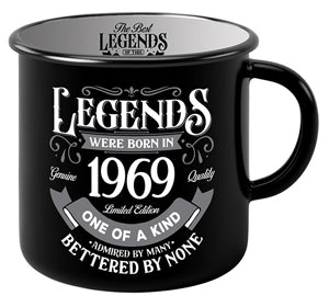 1969 year mug with clear, bold numbers on ceramic