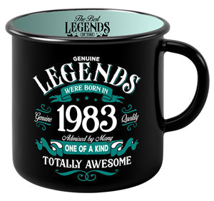 Ceramic mug with 1983 year print