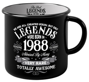 Ceramic mug with 1988 print and glossy glaze