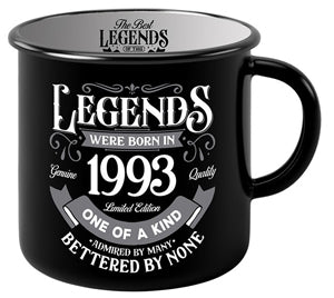 Ceramic mug with bold 1993 print