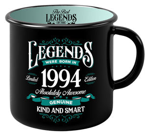 Ceramic mug with 1994 numerals and curved handle
