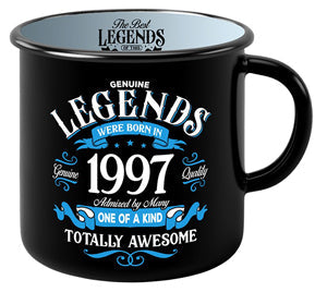 Ceramic mug with bold 1997 numerals