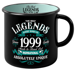Ceramic mug with 1999 year print and comfy handle