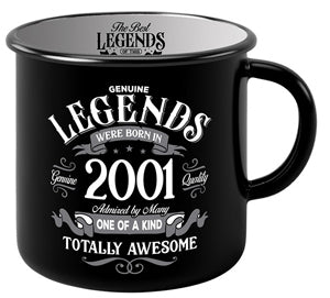 Ceramic mug with 2001 year print and comfy handle