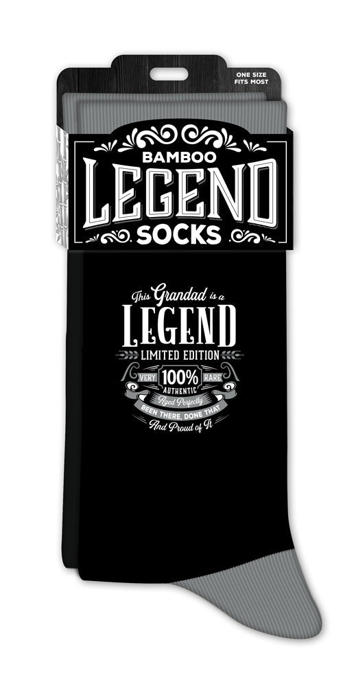 Men’s crew socks for Grandad with statement print