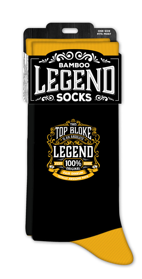 Men’s crew socks with Top Bloke statement