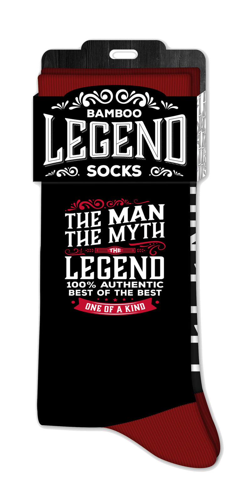 Men’s crew socks with The Man statement print